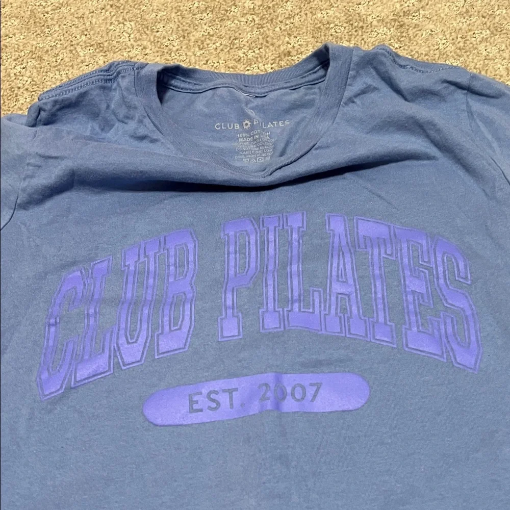 Club Pilates Women's Blue Short Sleeve Tee - Picture 3 of 4